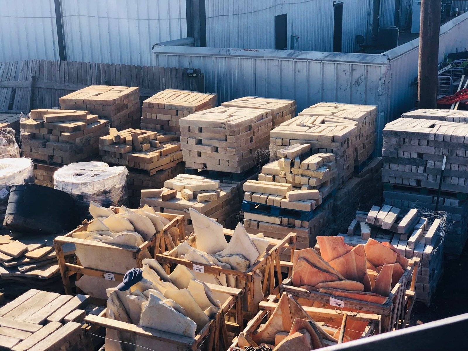 Stone and paver inventory at Rivera Nursery